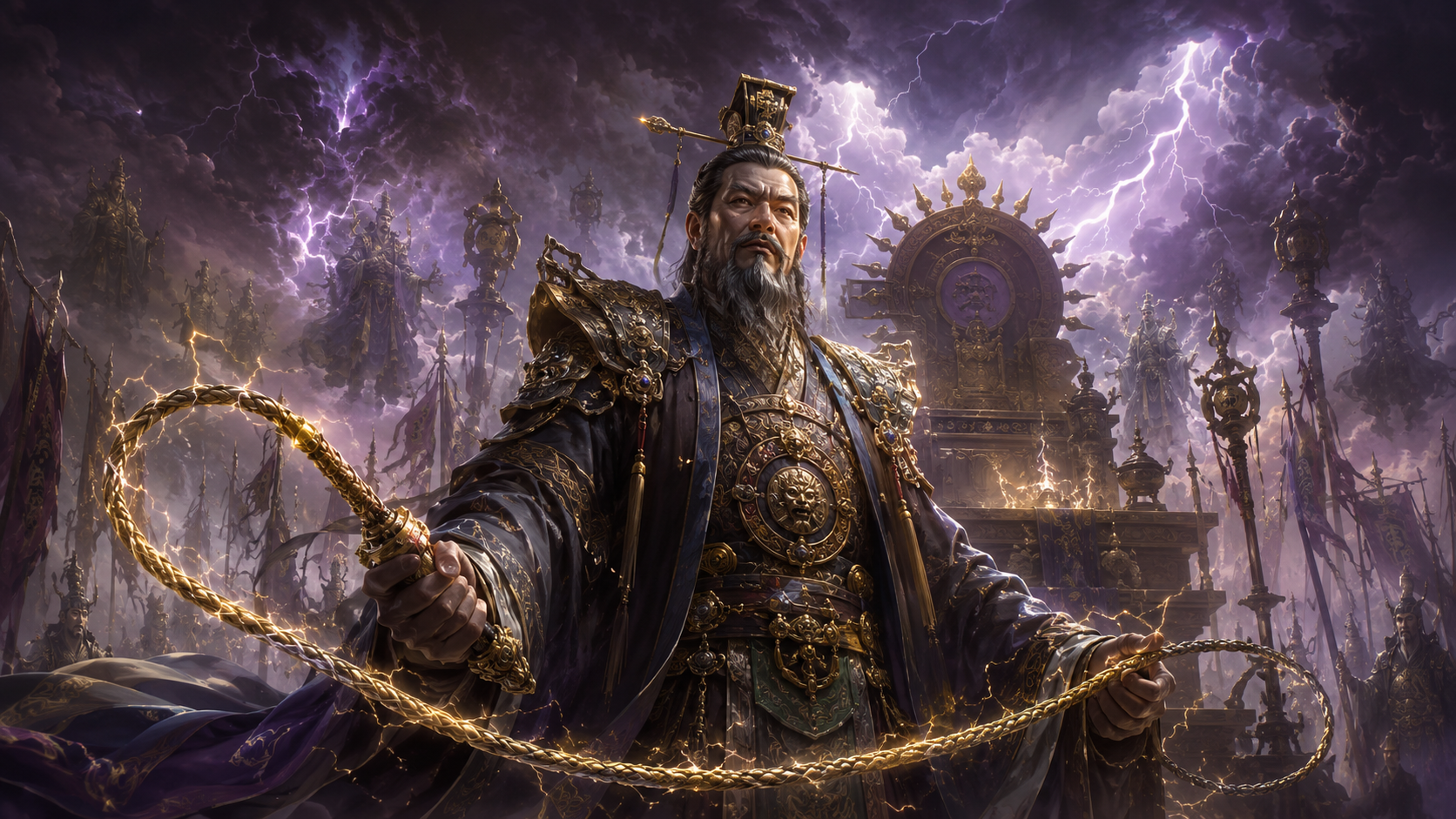 Wen Zhong: from Shang Grand Preceptor to Fengshen Thunder Bureau Figure illustration
