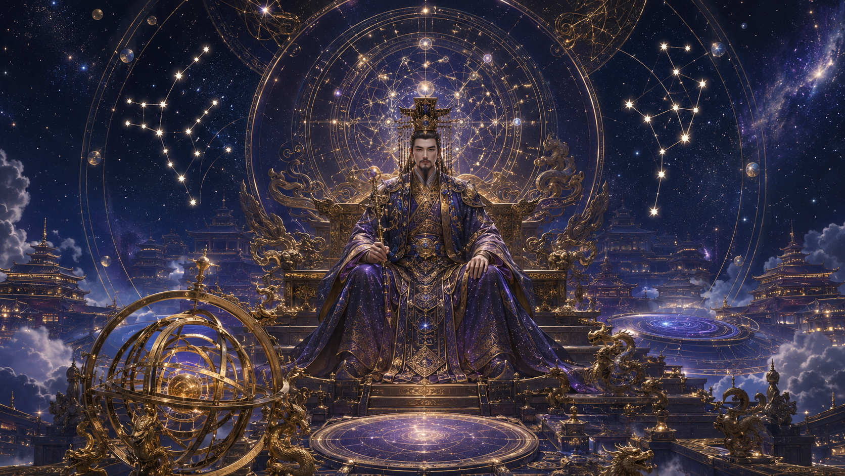 Emperor Ziwei: the Polar Star Order and the Dipper Bureau Center illustration
